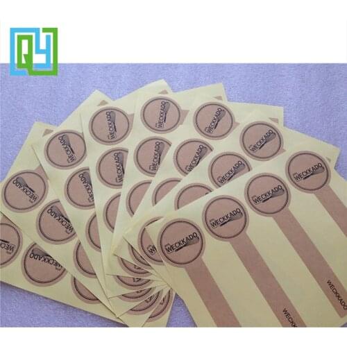 1000pcs Free Shipping Custom Self Ahesive Kraft Stickers Lollipop Craft Paper Lids Bottle Handmade Packing Labels 130*40mm