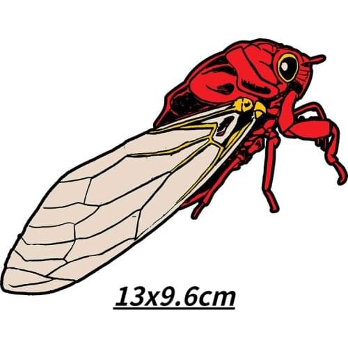 13x9.6Cm Cartoon Animal Cicada 3D Sticker Suitable for Rear Windshield Bumper Decal Vinyl Waterproof Car Accessory Graphics