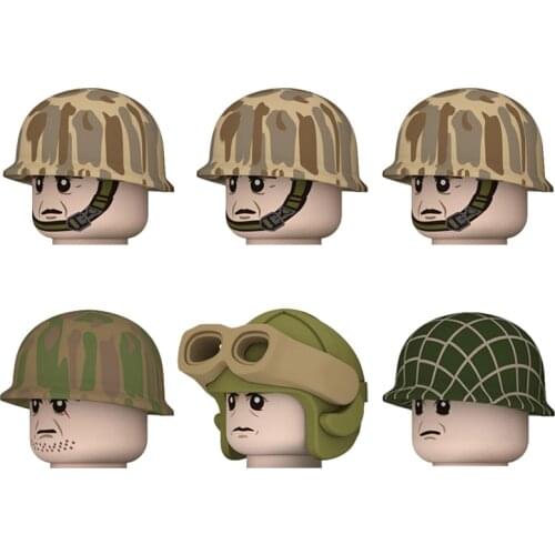 WW2 Military Army Infantry Soldiers Figures Building Blocks US Marine Corps Soldiers Helmet Weapons Guns Parts Mini Bricks Toys