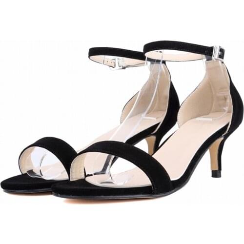 New Red Blue Comfort Women Sandals Ladies Fashion Shoes Open Toe High Heel One Strap Sandal Plus Size 35-42 NLK-C0033