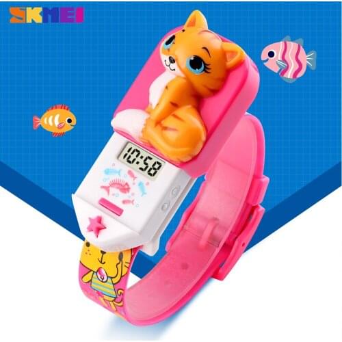 SKMEI Student Childrens Watch Cute Cartoon Anime Boys Girls Clock Japan Electronic For Kids Gift Wristwatches reloj deportivo
