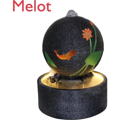 Fengshui Water Fountain Living Room Balcony Water Landscape Money Drawing Luck Changing Interior Decoration Floor Ornaments