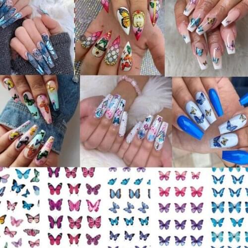 Hot Sale Old English Numbers Black & White 3D Tips Art Transfer Stickers Decals Manicure Decoration Nails Tools