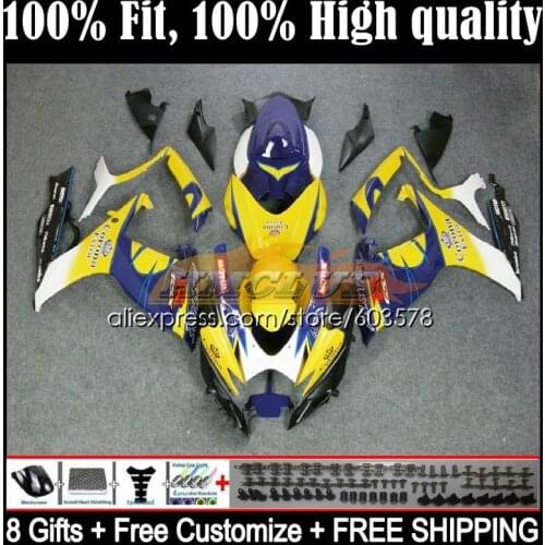Injection For SUZUKI GSXR 600 750 CC GSXR-750 K6 750CC 5CL.22 GSXR750 GSXR-600 06 07 GSXR600 2006 2007 OEM Fairing yellow blue