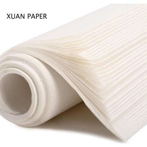 50 Sheets Chinese Calligraphy Brush Ink Writing Sumi Paper / Xuan Paper / Rice Paper Chinese Calligraphy Brush Writing Sumi Set