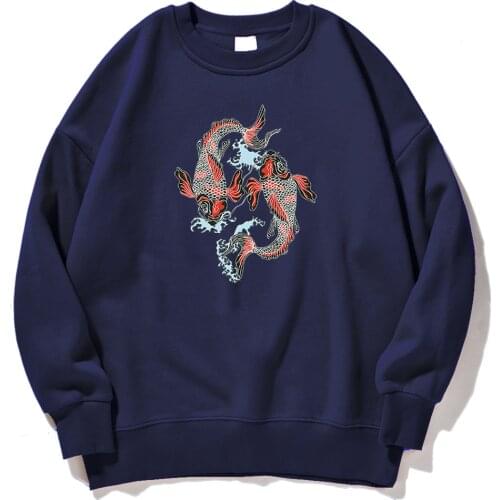 Colorful Koi Pattern Men Tracksuits Interesting Fashion MenS Clothing Sweatshirt Funny Cool Hoodies Fashion Brand Sweatshirt