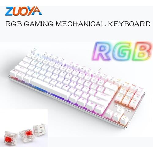 Original TEAM WOLF X35 Mechanical Keyboard RGB Backlight Red/Blue/BLACK/Brown CIY Switch for PC Computer Gamer Anti-ghosting