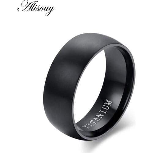 Top quality Naver Fade Classic black titanium steel ring simple style rings for men finger Ring fashion promise jewelry