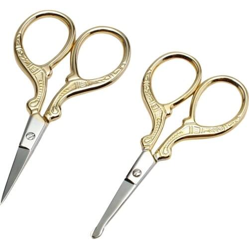 Stainless Steel Beauty Beard Mustache Nose Hair Trimming Scissors