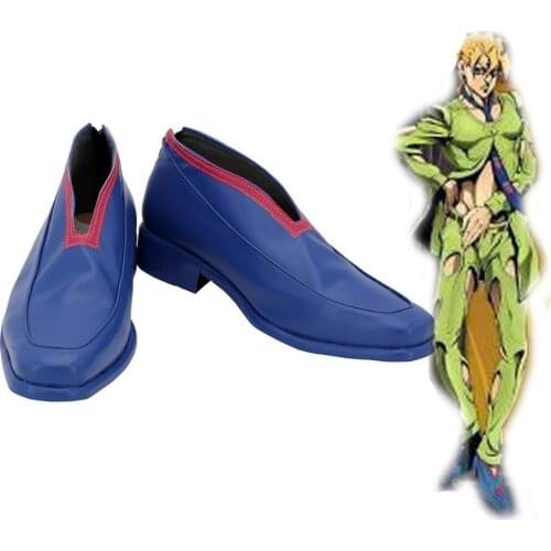 JoJos Bizarre Adventure: Golden Wind Pannacotta Fugo Cosplay Shoes Blue Boots Custom Made Any Size