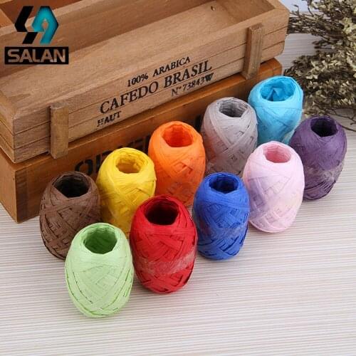 New woven color 10 meters long paper rope handmade gift kindergarten art materials custom packaging