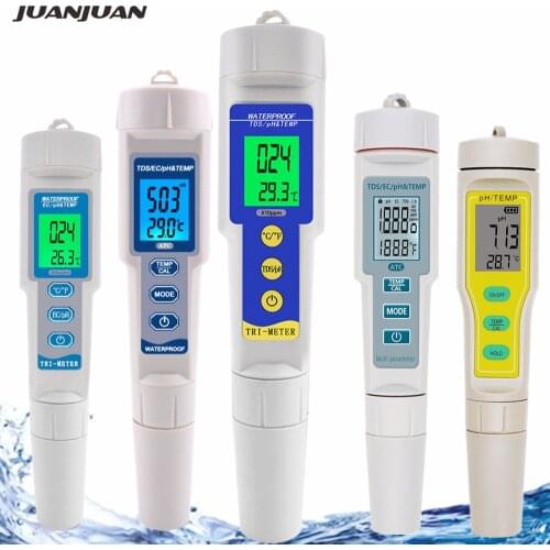 Professional PH Meter Water Quality Tester TDS/PH/EC Tester Temperature Tester pen Conductivity Water Quality Measurement Tools