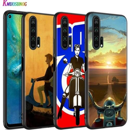 Silicone Cover Vespa Scooter For Honor 30i 10i 10X 9X 8X MAX 20 10 9 8 8A 8C 8S Prime 7A Pro Lite Phone Case