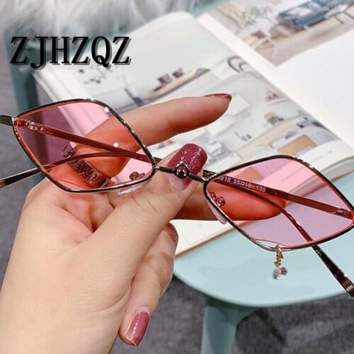 Mens Luxury Retro Vintage Metal Small Frame Sunglasses Punk Hip Hop Pendant Trendy Cutting Lens Ladies Sun Glasses Square Shades