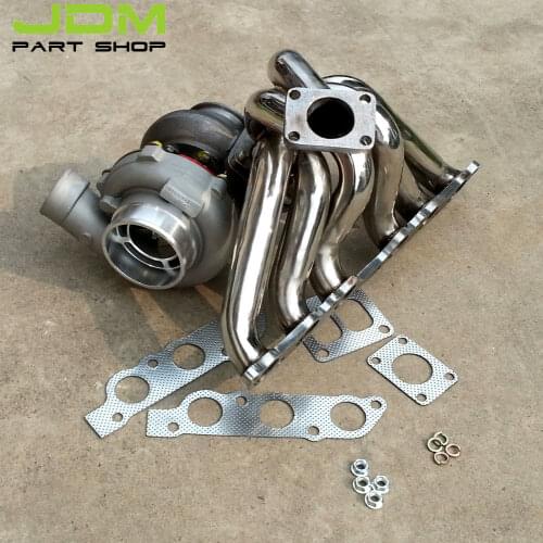 Turbocharger GT45 Water Cooled Turbine AR 0.84 Com AR 0.70+ Exhaust Manifold For Lexus IS300 GS300/Toyota Supra 2JZGE 2JZ-GE
