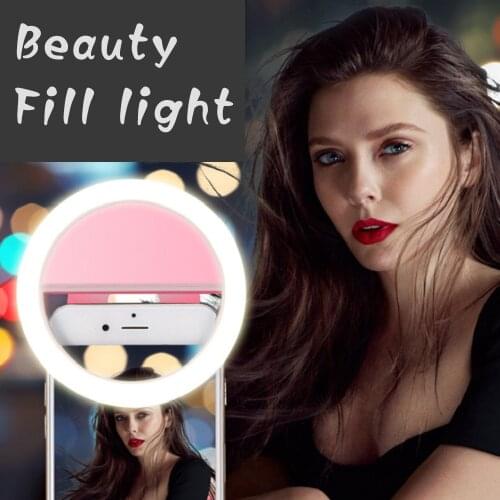 Universal Selfie LED Ring Flash Light Portable Mobile Phone 36 LEDS Selfie Lamp Luminous Ring Clip For iPhone 11 X XR Samsung