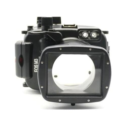 Meikon 40m/130ft waterproof case for Canon EOS M3 (18-55mm Port) Underwater Camera Housing