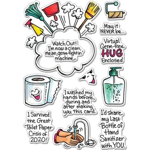 Survived 2020 Clear Stamps DIY Stencil For Scrapbooking Album Photo Embossing Transparent seal Template Paper Card New