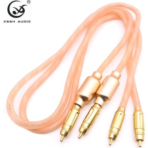 XSSH New Arrival Hifi 2G Copper Silver Combination Used Super Audio Cable With Double Shield rf filter Signal Line