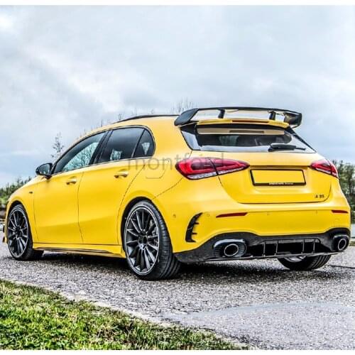 For Mercedes Benz W177 Hatchback A-Class A180 A200 A250 A260 & A45 AMG 2019 2020 ABS Plastic Black Red Color Rear Spoiler Wing