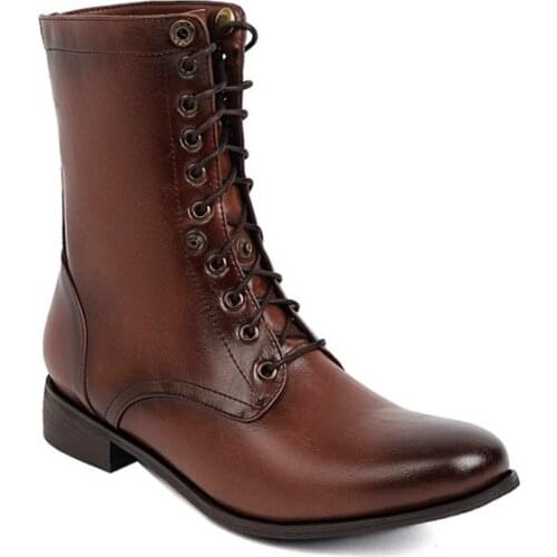 Zapatos de mujer 2021 Leather retro casual Men women Martin Quality Platform Chelsea Boots Winter Man Shoes Size 38-48 202-1