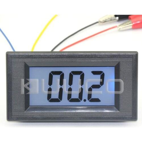 0-200 Ohms Meters AC/DC 8-12V Blue Backlight LCD Display Resistance Monitor Meter Impedance Tester Panel Meter #100086