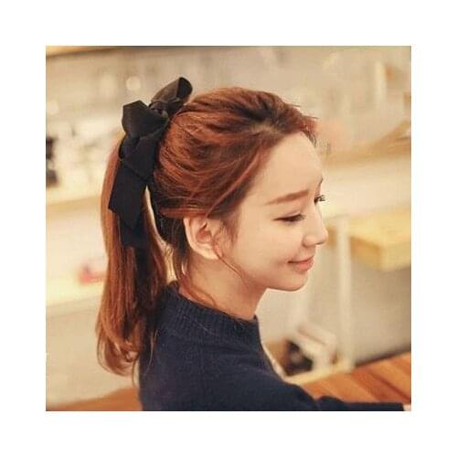 1PC New fashion Solid Hair Holders Elastics big bow Fashion Candy Colours Women Girls' Rubberbands Tie Gum Hair Accessories