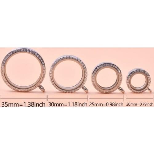 10Pcs Stainless Steel Round Twist Crystal Glass Photo Floating Memory Locket Pendant Medallion Locket Women Party Gift Jewelry