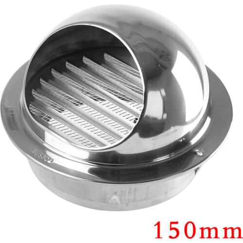100/150mm Stainless Steel Wall Ceiling Air Vent Ducting Ventilation Exhaust Grille Cover Outlet Heating Cooling & Vents Cap