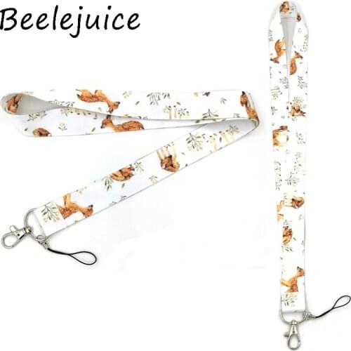 100pcs Animal Deers Mobile phone lanyard For keys ID Card Pass Gym USB badge holder DIY Hang Rope Tags Strap Neck Lanyards