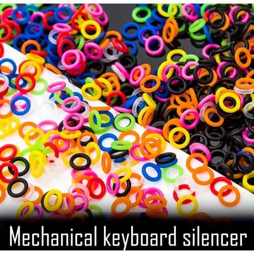 120pcs Mute Silencing Ring For Mechanical Keyboard Tea Black Red Shaft Silicone Ring Shortening Key Stroke Silencing Pad