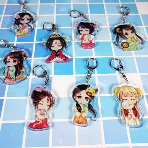 Animation Cute 12 zodiac key chain furnishing articles bottle Aries cancer virgo Taurus Gemini