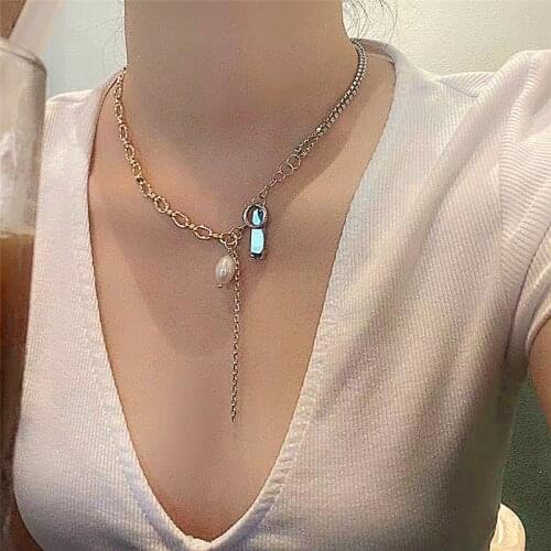 Zeojrlly Women Chains Necklaces Trendy Link Chain Metal Geometric All Compatible Party Necklace female jewelry