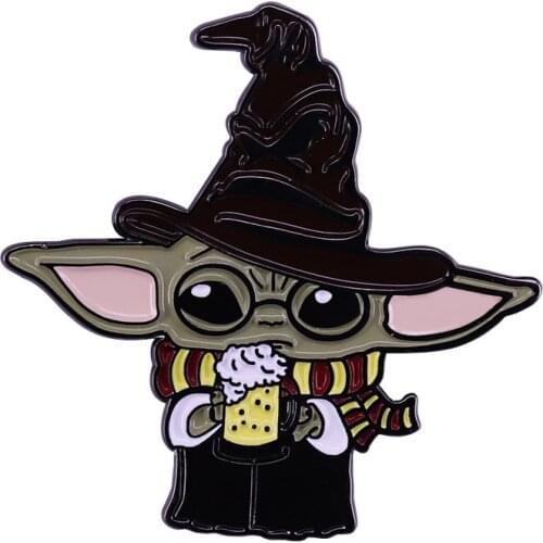 Baby Yoda Enamel Pin Brooch Cute Badge for Bag Lapel Pin Buckle Animal Jewelry Gift for Fans