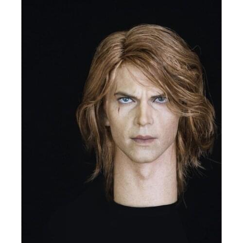 EHTOYS 1/6 Hayden Christensen Head Sculpt Hair Transplant Male Soldier Head Carving Fit 12'' Action Figure Body