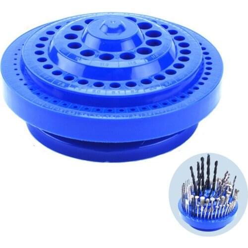 JLI 100 Holes in 1 Multipurpose Turntable Tool Holder Plastic Set Drill Box Silk Tapping Multifunctional Blue Plastic Round Shap