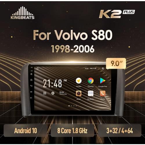 KingBeats Android 10 Octa-Core head unit HU 4G in Dash Car Radio Multimedia Video Player Navigation GPS For Volvo S80 1 1998 - 2006 no dvd 2 din Double Din Android Car Stereo 2din