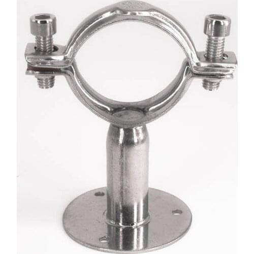48-51mm 2" 51mm Pipe Hanger Bracket Clamp Support Clip With Base Plate 304 Stainless Steel For Beer Brewing L=50mm