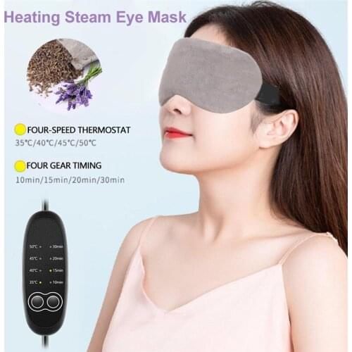 Lavender Heated Eye Mask for Sleeping USB Heated Eye Mask Warm Steam Dry Eye Mask Electric Temperature Heating Hot Eye Mask