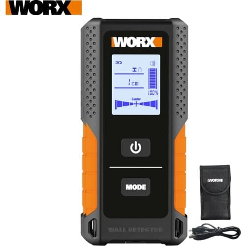 Worx Stud Finder WX085 Multifunctional Wall Detector Metal Wood&AC Cable 3in1 Detector Digital Display USB Charger Rechargerable