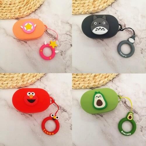 Cute Earphone Case With Strap For Xiaomi Redmi AirDots Soft Bluetooth Wireless Earphone Protective Case For Redmi Airdots 3