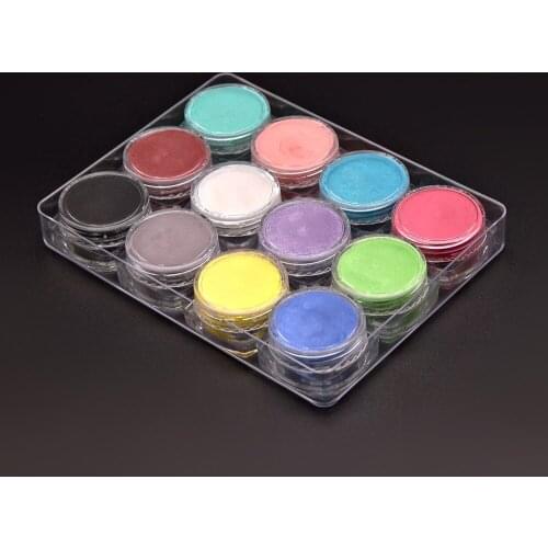 12 Color Set Acrylic Powder Sets Kits Nail Art Design Makeup Eye Glitter Nail Supplies Glitter Powder Autumn Decoration Uñas