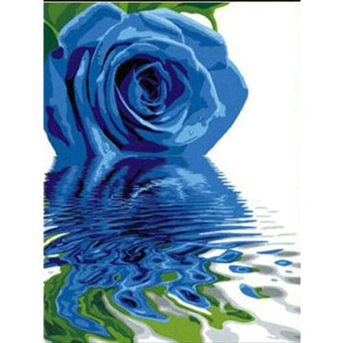 Painting By Numbers DIY Dropshipping 40x50 50x65cm Pure blue enchantress Flower Canvas Wedding Decoration Art picture Gift