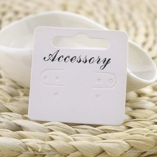 New Arrival 100pcs Professional Paper Earring Ear Studs Holder Display Hang Cards White Drop Shipping
