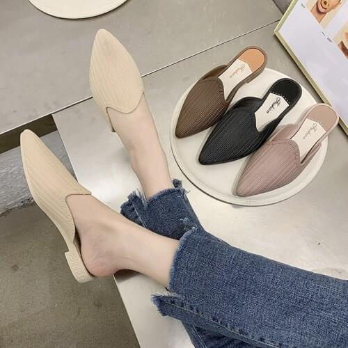 New Style Pointed Outer Wear Flat-bottomed Womens Slippers, Hot-selling In Summer, Casual Outing Beach Slippers