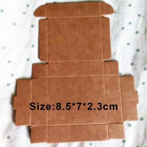 Wholesale 1000PCS/LOT Size 8.5*7*2.3cm Kraft Paper Box Free Print 1 Color LOGO Paper Gift Box
