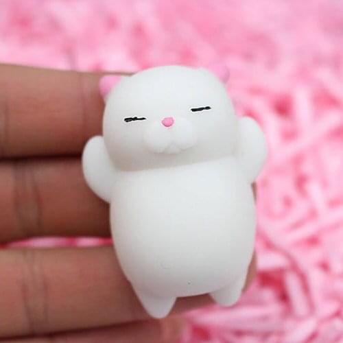 Cute Mochi Cat Squeeze Healing Fun Kids Kawaii Toy Stress Reliever Decor Cat TPR doll anxiety Soft toy Gifts for the new year