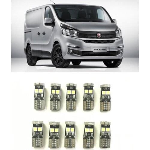 Canbus w5w Led interior lights For Fiat LINEA SCUDO Sedici Seicento Stilo DOBLO DUCATO Ulysse