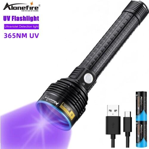 Alonefire SV27 15W High Power UV Flashlight Ultra Violet Light for Camping Urine Detector for Cats,Pet Stains Scorpions