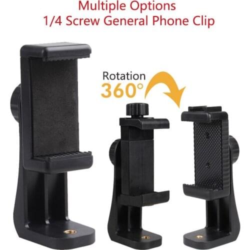 Universal Telephone Static 1/4 "Screw Adapter Mobile Holder with Flexible Adjustable Terminal Compatible 4-6.8''Mobile